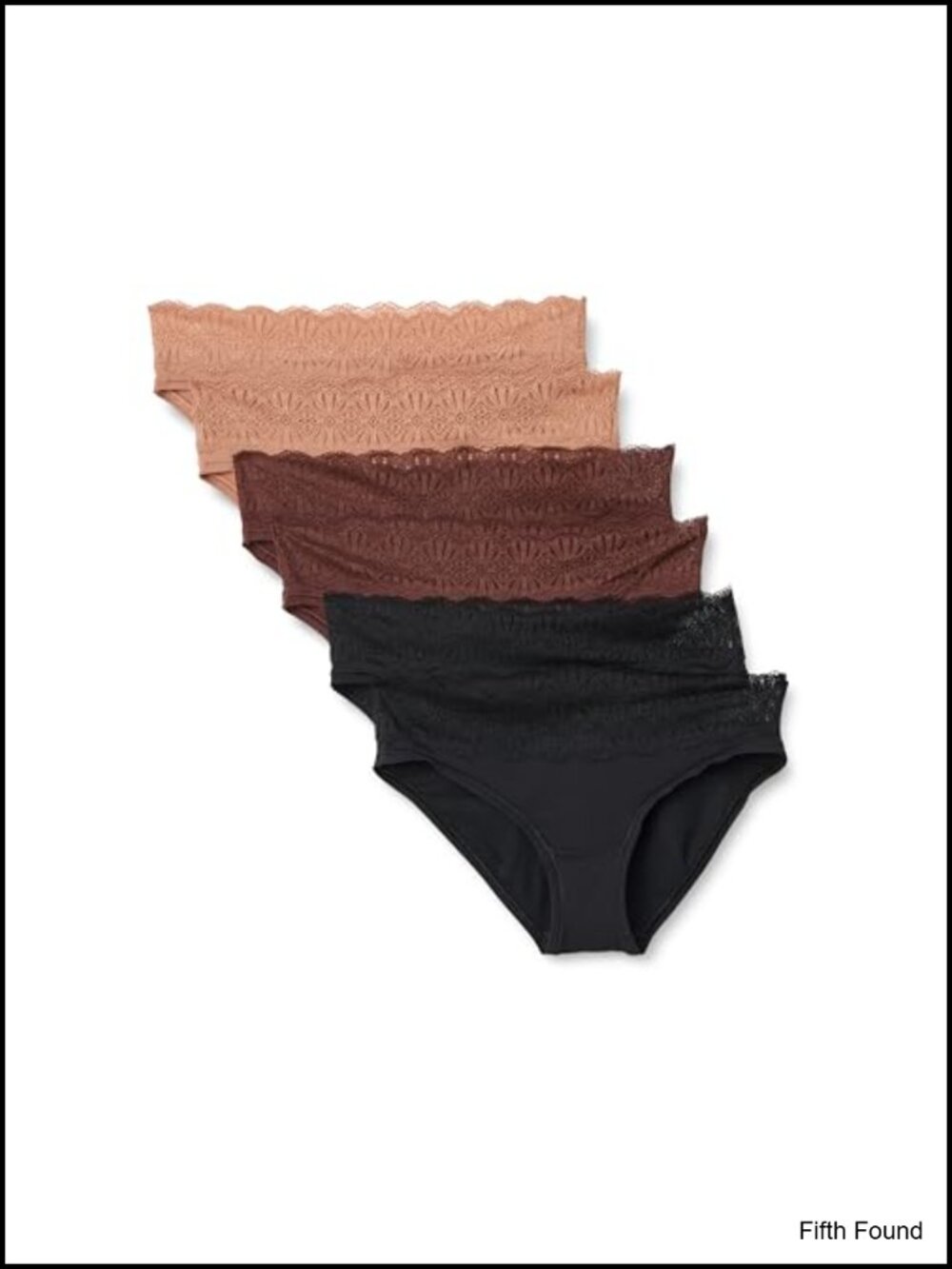 Bikini Panty Pack of 6 Microfiber Lace Trim Ladies Knickers Full Brief